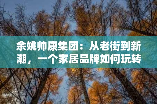 余姚帅康集团：从老街到新潮，一个家居品牌如何玩转城市生活