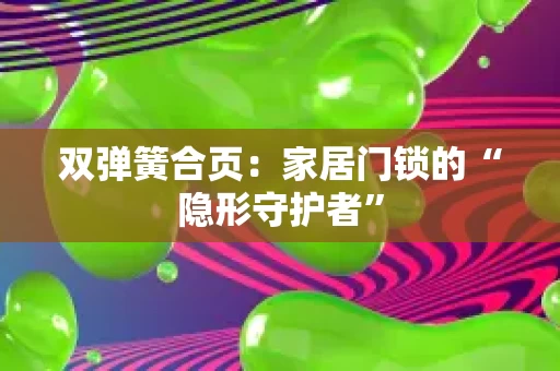 双弹簧合页：家居门锁的“隐形守护者”