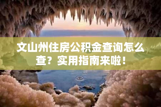 文山州住房公积金查询怎么查?实用指南来啦! 文山州住房公积金查询怎么查?实用指南来啦!
