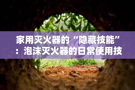 家用灭火器的“隐藏技能”:泡沫灭火器的日常使用技巧 家用灭火器的“隐藏技能”:泡沫灭火器的日常使用技巧