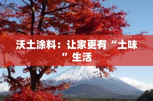 沃土涂料:让家更有“土味”生活 沃土涂料:让家更有“土味”生活