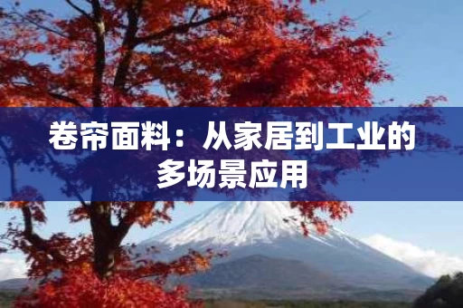 卷帘面料：从家居到工业的多场景应用
