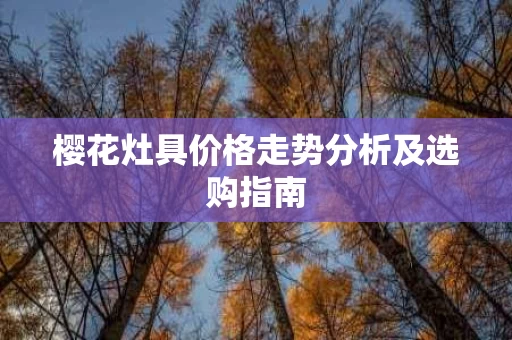 樱花灶具价格走势分析及选购指南 樱花灶具价格走势分析及选购指南