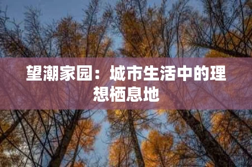 望潮家园：城市生活中的理想栖息地