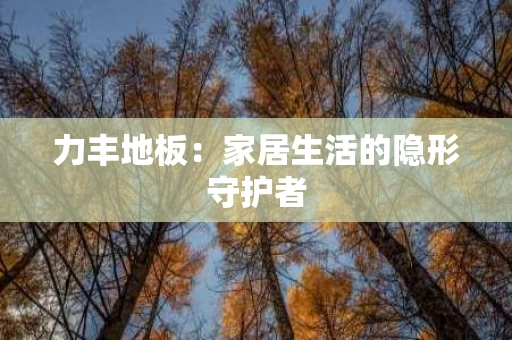 力丰地板:家居生活的隐形守护者 力丰地板:家居生活的隐形守护者