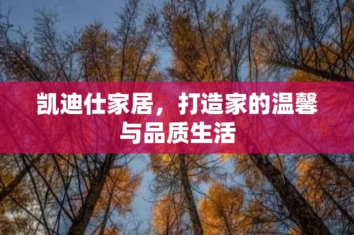 凯迪仕家居,打造家的温馨与品质生活 凯迪仕家居,打造家的温馨与品质生活