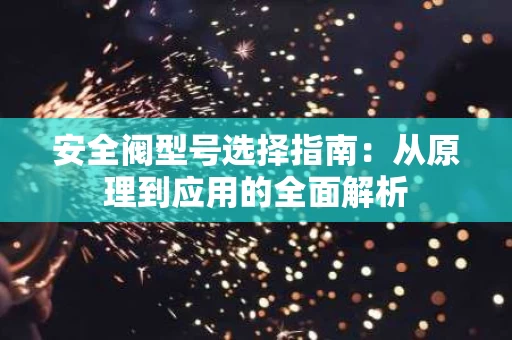 安全阀型号选择指南:从原理到应用的全面解析 安全阀型号选择指南:从原理到应用的全面解析