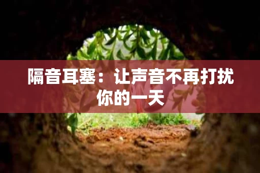 隔音耳塞:让声音不再打扰你的一天 隔音耳塞:让声音不再打扰你的一天
