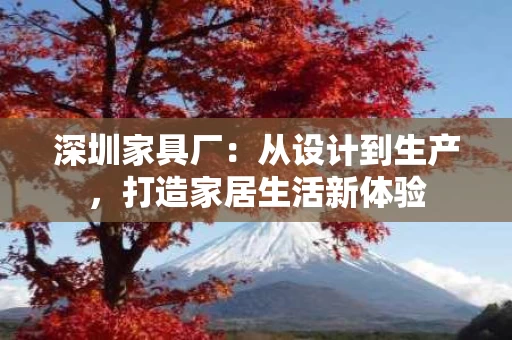 深圳家具厂:从设计到生产,打造家居生活新体验 深圳家具厂:从设计到生产,打造家居生活新体验
