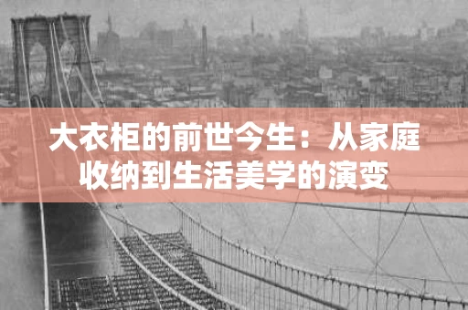 大衣柜的前世今生:从家庭收纳到生活美学的演变 大衣柜的前世今生:从家庭收纳到生活美学的演变