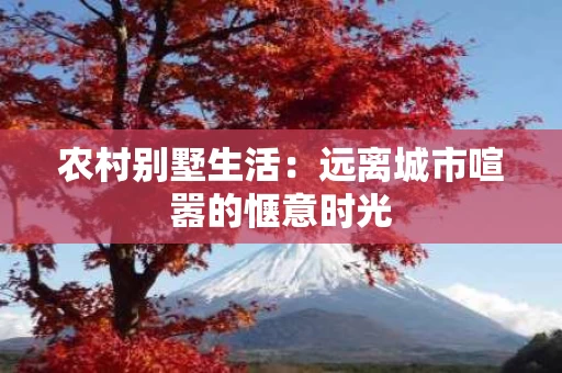 农村别墅生活：远离城市喧嚣的惬意时光