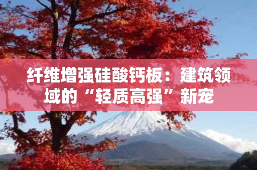 纤维增强硅酸钙板：建筑领域的“轻质高强”新宠