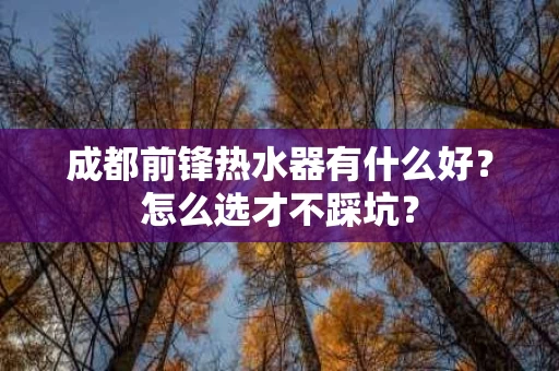 成都前锋热水器有什么好?怎么选才不踩坑? 成都前锋热水器有什么好?怎么选才不踩坑?