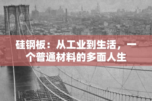硅钢板：从工业到生活，一个普通材料的多面人生