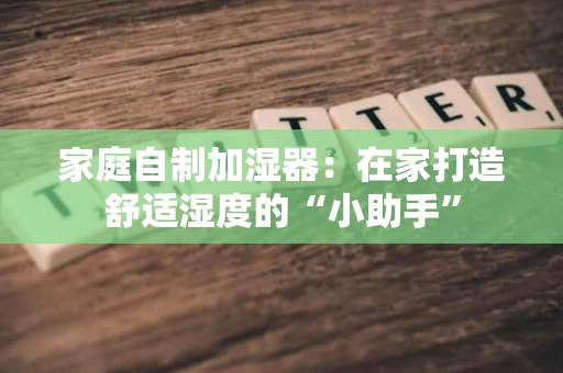 家庭自制加湿器:在家打造舒适湿度的“小助手” 家庭自制加湿器:在家打造舒适湿度的“小助手”