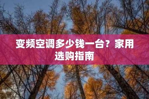 变频空调多少钱一台?家用选购指南 变频空调多少钱一台?家用选购指南