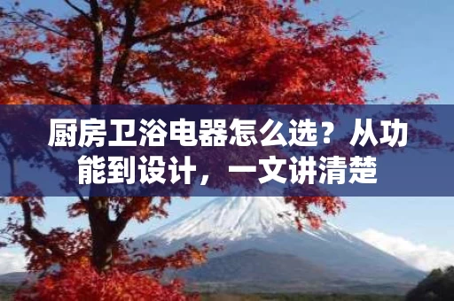 厨房卫浴电器怎么选?从功能到设计,一文讲清楚 厨房卫浴电器怎么选?从功能到设计,一文讲清楚