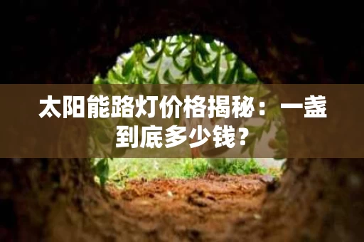 太阳能路灯价格揭秘：一盏到底多少钱？