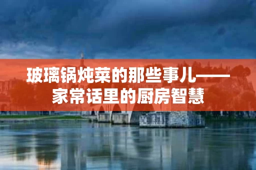 玻璃锅炖菜的那些事儿——家常话里的厨房智慧