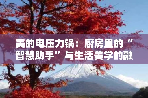 美的电压力锅：厨房里的“智慧助手”与生活美学的融合