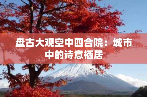 盘古大观空中四合院：城市中的诗意栖居