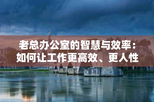 老总办公室的智慧与效率：如何让工作更高效、更人性化