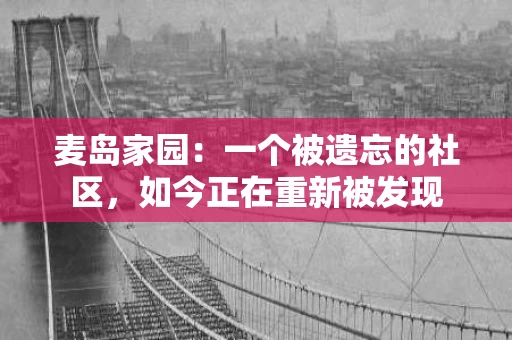 麦岛家园：一个被遗忘的社区，如今正在重新被发现