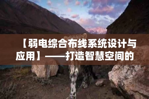 【弱电综合布线系统设计与应用】——打造智慧空间的基石 【弱电综合布线系统设计与应用】——打造智慧空间的基石