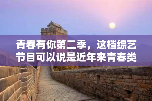 青春有你第二季，这档综艺节目可以说是近年来青春类综艺中的一颗耀眼明星。它不仅在观众中收获了极高的口碑，也成为了许多年轻人心中难忘的青春记忆。如果你也对这档节目感兴趣，不妨来了解一下它的全集内容，看看有没有你感兴趣的部分。