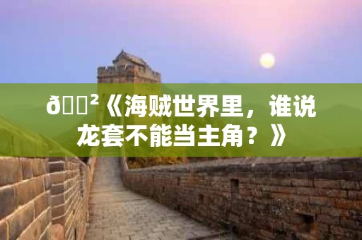 🐲《海贼世界里，谁说龙套不能当主角？》