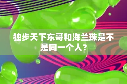 独步天下东哥和海兰珠是不是同一个人？
